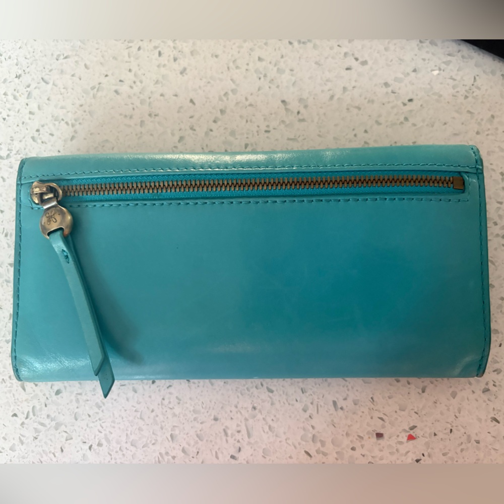 Blue Hobo Leather Women's Wallet - Picture 3 of 7